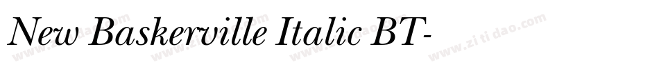 New Baskerville Italic BT字体转换
